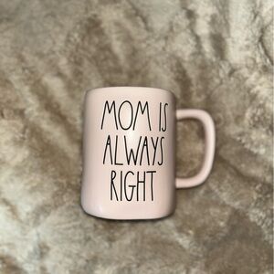 Pink Ceramic Mug - 'Mom is Always Right' Rae Dunn